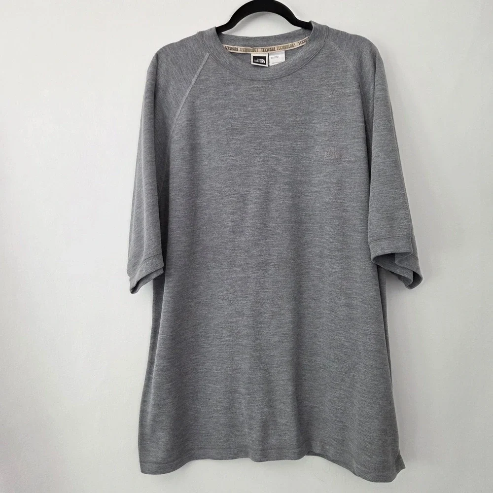 The North Face Shirt Gray Tekware Raglan‎ Performance Mens XXL